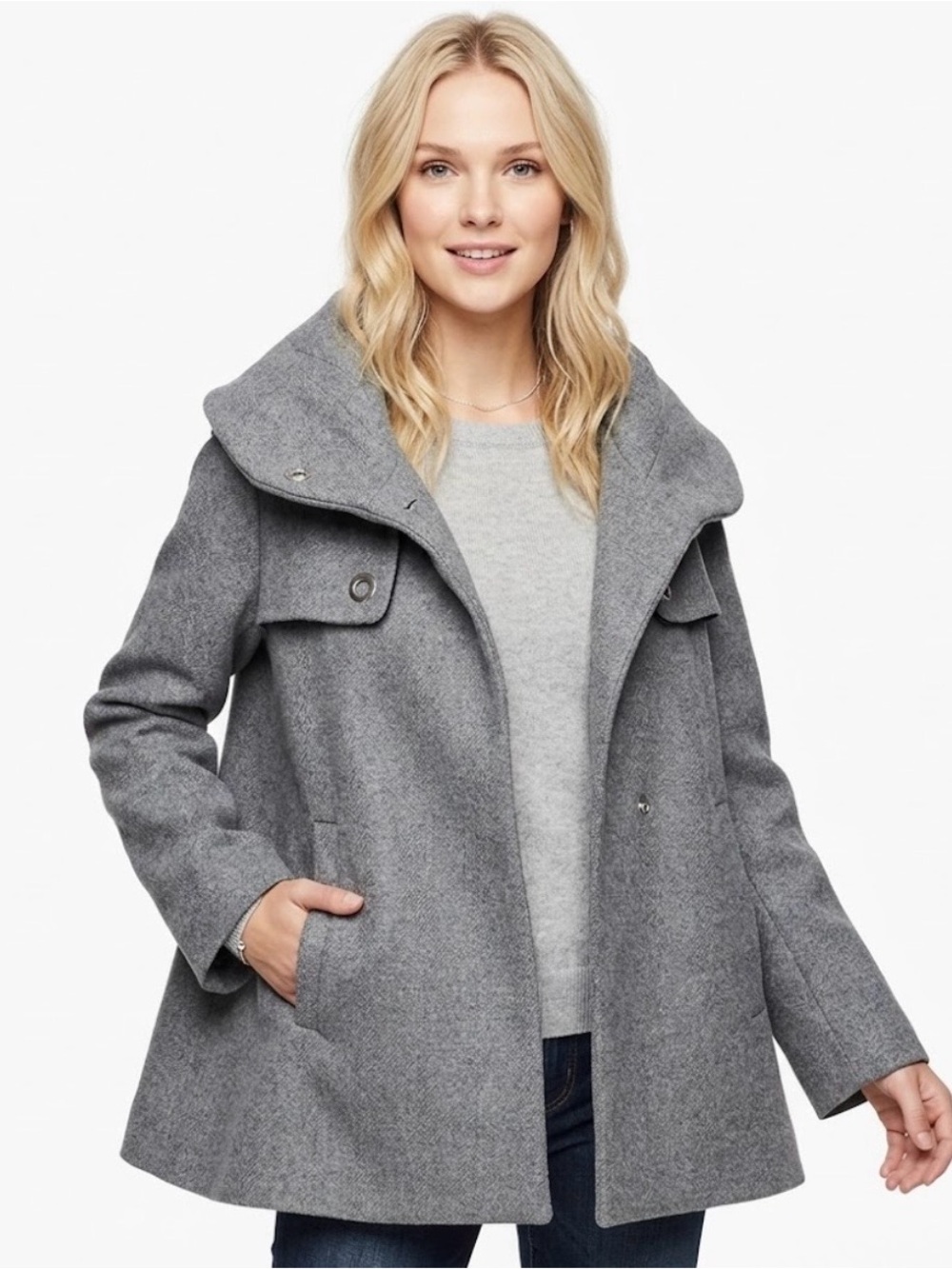 Zara Gray Pea Coat